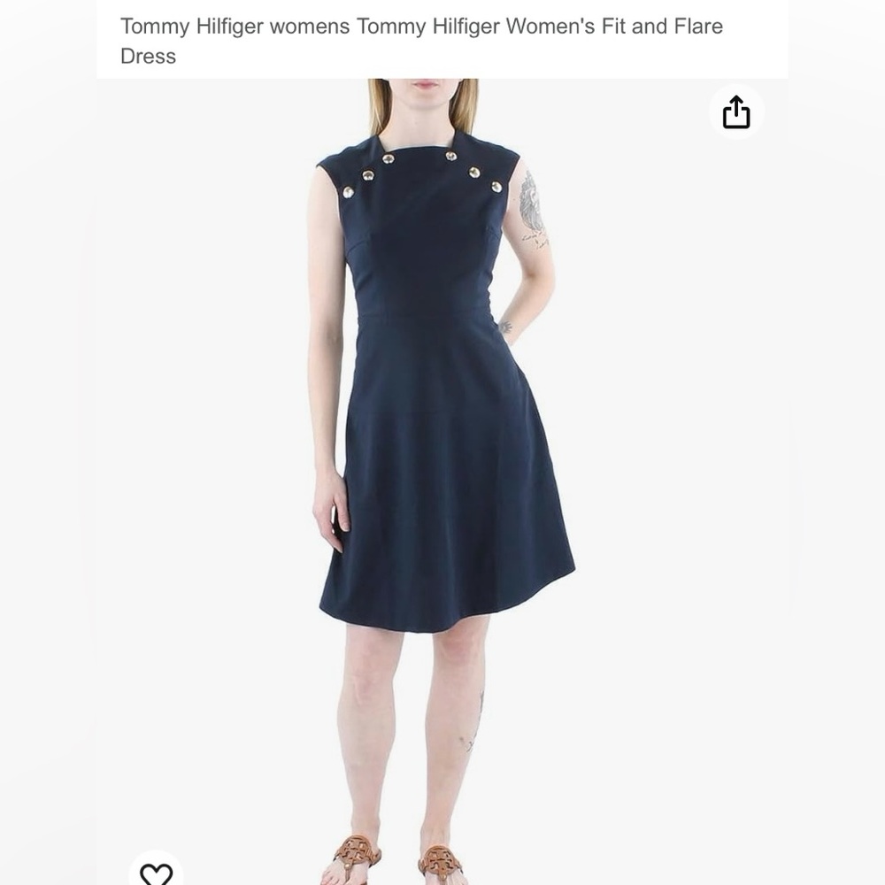 Tommy Hilfiger royal blue dress with gold buttons Size 8 New with tags